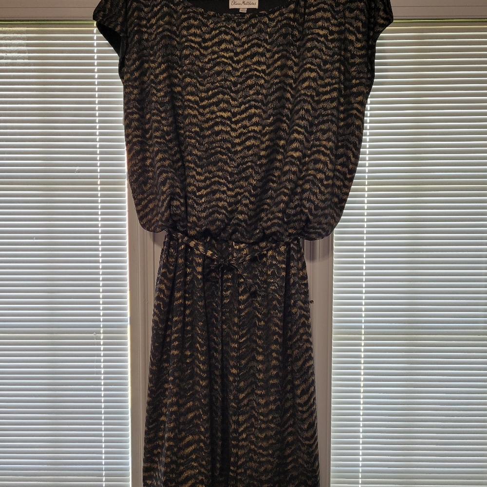 Olivia Matthews Black and Gold Dress